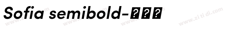 Sofia semibold字体转换